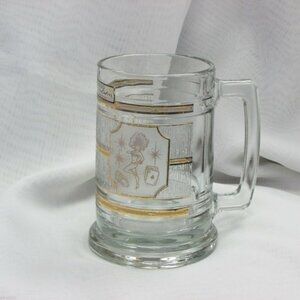 Culver Vintage Glass Beer Mug 22 KT Gold Trim Casino Showgirl Theme Las Vegas
